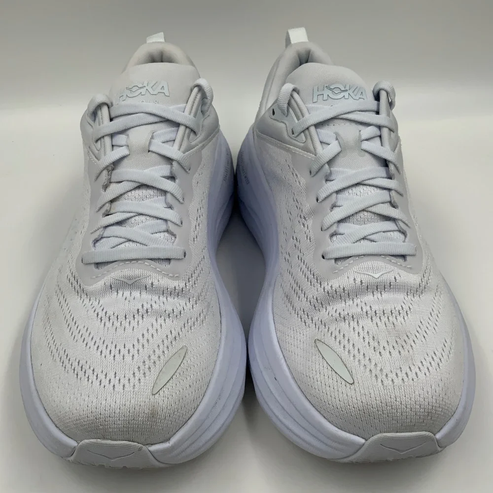 Hoka Bondi 8 Women's Running Shoes White Size 9.5D Extra Wide Sneakers